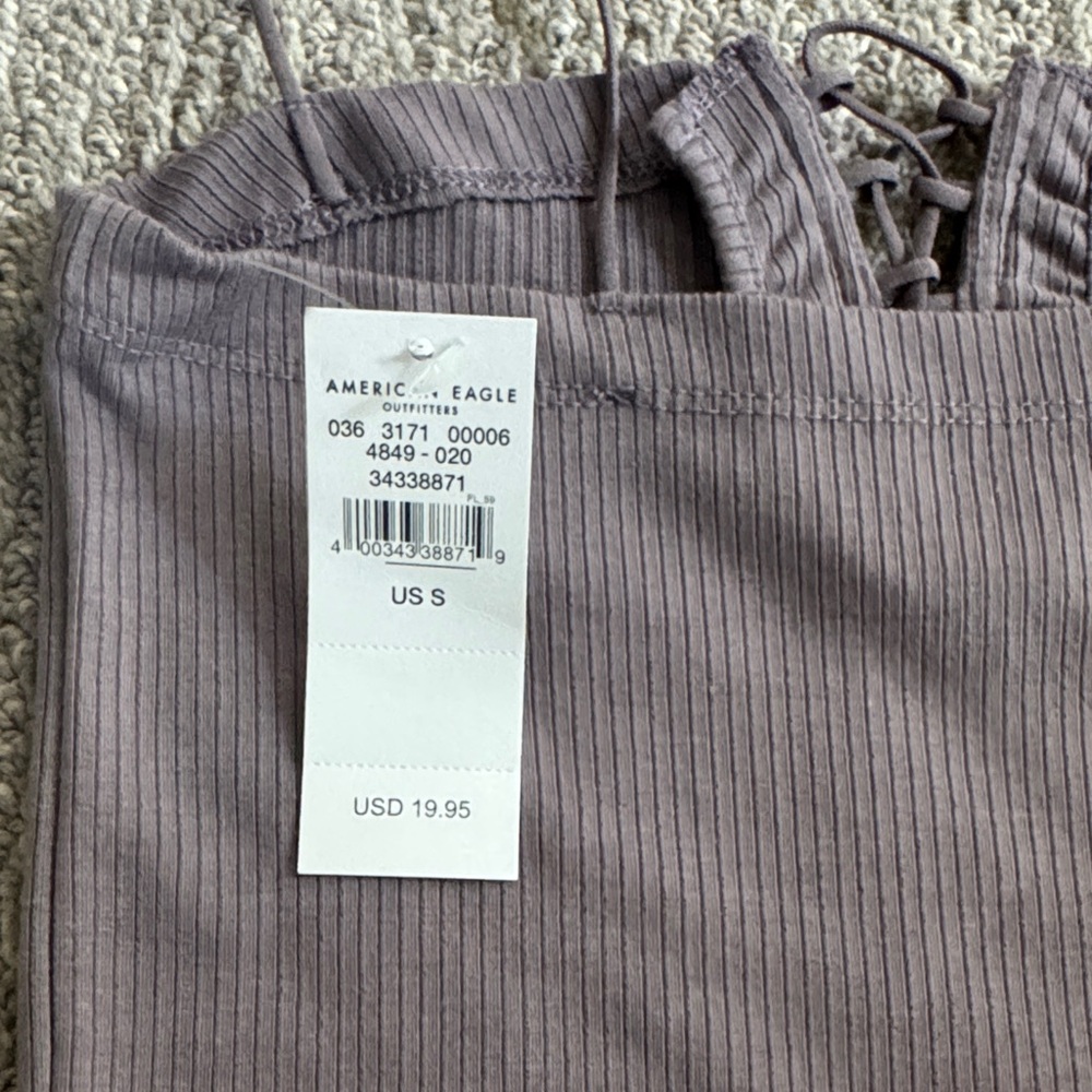 AEO Ribbed Crop Tank Top - Picture 3 of 4